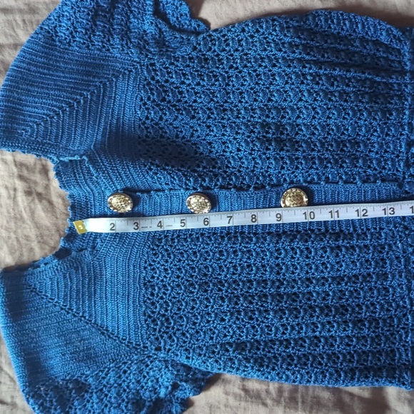 Beautiful royal blue crochet dress - Picture 9 of 11